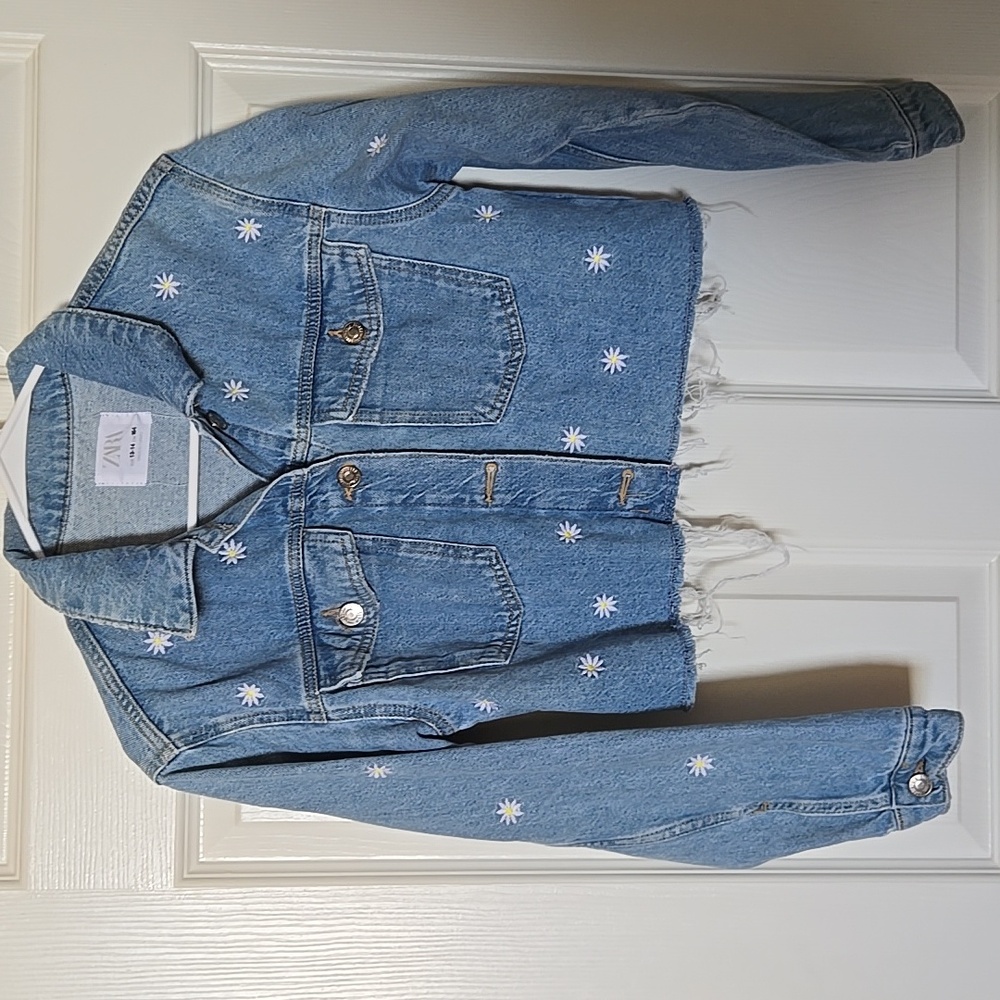 Zara Kids Denim Cropped Jacket